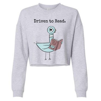 Driven To Read Pigeon Book Cropped Pullover Crew