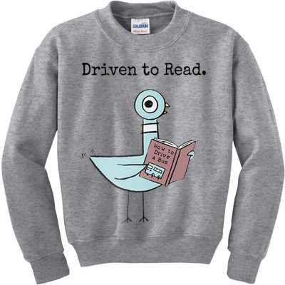 Driven To Read Pigeon Book Kids Sweatshirt