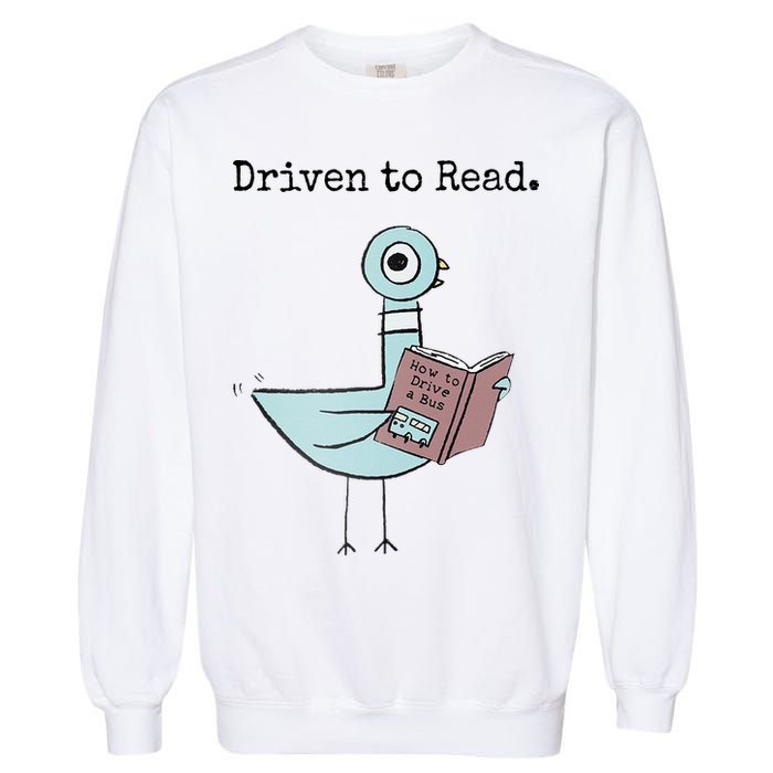 Driven To Read Pigeon Book Garment-Dyed Sweatshirt