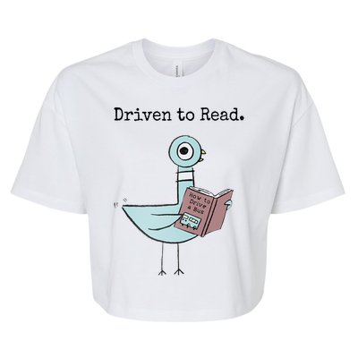 Driven To Read Pigeon Book Bella+Canvas Jersey Crop Tee