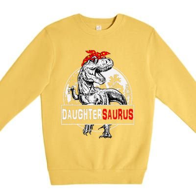 Daughtersaurus T Rex Dinosaur DaughterSaurus Family Matching Premium Crewneck Sweatshirt