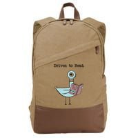 Driven To Read Pigeon Library Reading Books Reader Funny Cotton Canvas Backpack