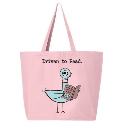 Driven To Read Pigeon Library Reading Books Reader Funny 25L Jumbo Tote