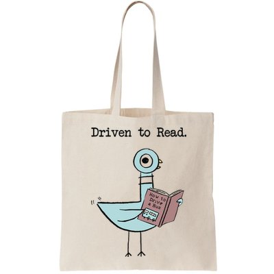 Driven To Read Pigeon Library Reading Books Reader Funny Bag