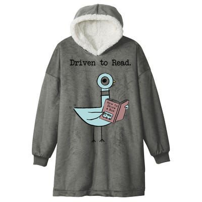 Driven To Read Pigeon Library Reading Books Reader Funny Hooded Wearable Blanket