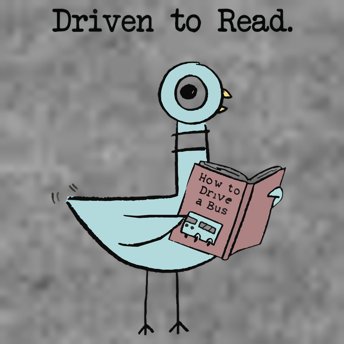 Driven To Read Pigeon Library Reading Books Reader Funny 7-Panel Snapback Hat