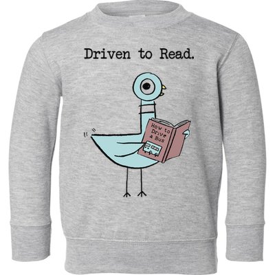 Driven To Read Pigeon Library Reading Books Reader Funny Toddler Sweatshirt
