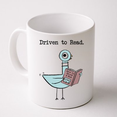 Driven To Read Pigeon Library Reading Books Reader Funny Mug