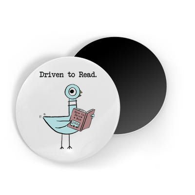 Driven To Read Pigeon Library Reading Books Reader Funny Magnet