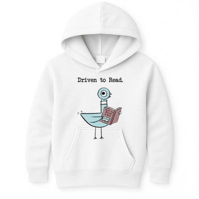 Driven To Read Pigeon Library Reading Books Reader Funny Kids Hoodie