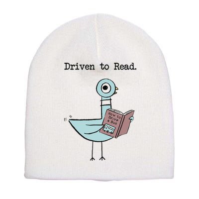 Driven To Read Pigeon Library Reading Books Reader Funny Short Acrylic Beanie