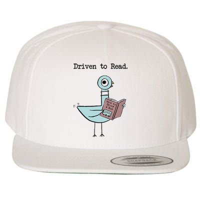 Driven To Read Pigeon Library Reading Books Reader Funny Wool Snapback Cap