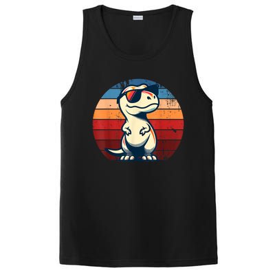 Dinosaur Trex Retro Novelty Funny Dinosaur PosiCharge Competitor Tank