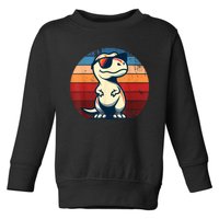 Dinosaur Trex Retro Novelty Funny Dinosaur Toddler Sweatshirt