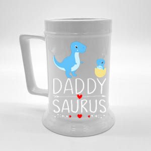 Daddysaurus T Rex Daddy Saurus Newborn Saurus Reveal Gift Beer Stein