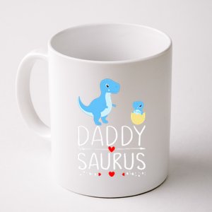 Daddysaurus T Rex Daddy Saurus Newborn Saurus Reveal Gift Coffee Mug