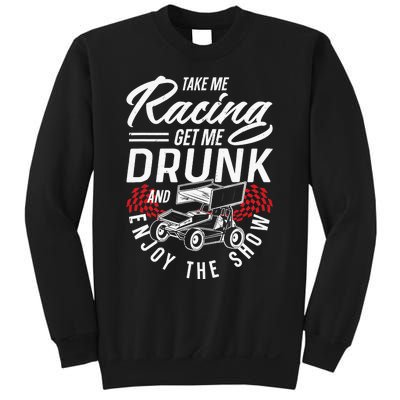 Dirt Track Racing Race Sprint Car Girlfriend Girl Grandma Sweatshirt