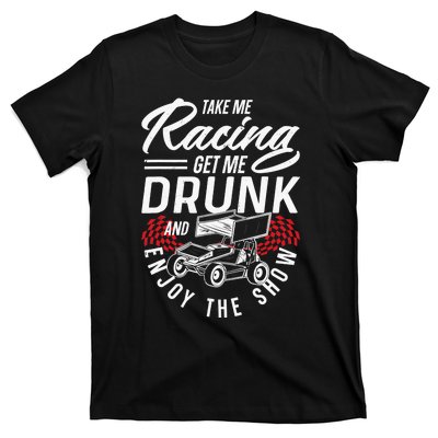 Dirt Track Racing Race Sprint Car Girlfriend Girl Grandma T-Shirt