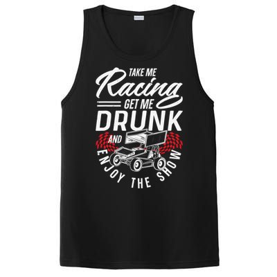 Dirt Track Racing Race Sprint Car Girlfriend Girl Grandma PosiCharge Competitor Tank