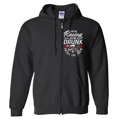 Dirt Track Racing Race Sprint Car Girlfriend Girl Grandma Full Zip Hoodie