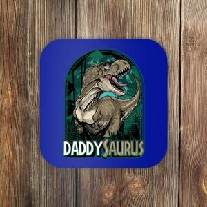 Daddysaurus T Rex Funny Dad Matching Dinosaur Birthday Party Gift Coaster