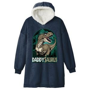 Daddysaurus T Rex Funny Dad Matching Dinosaur Birthday Party Gift Hooded Wearable Blanket