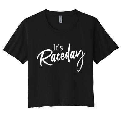 Dirt Track Racing Stock Car Race Race Day Auto Car Racing Gift Women's Crop Top Tee