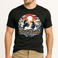 Dirt Thrills Retro Sunset Motocross Cooling Performance Crew T-Shirt