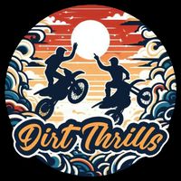 Dirt Thrills Retro Sunset Motocross Cooling Performance Crew T-Shirt