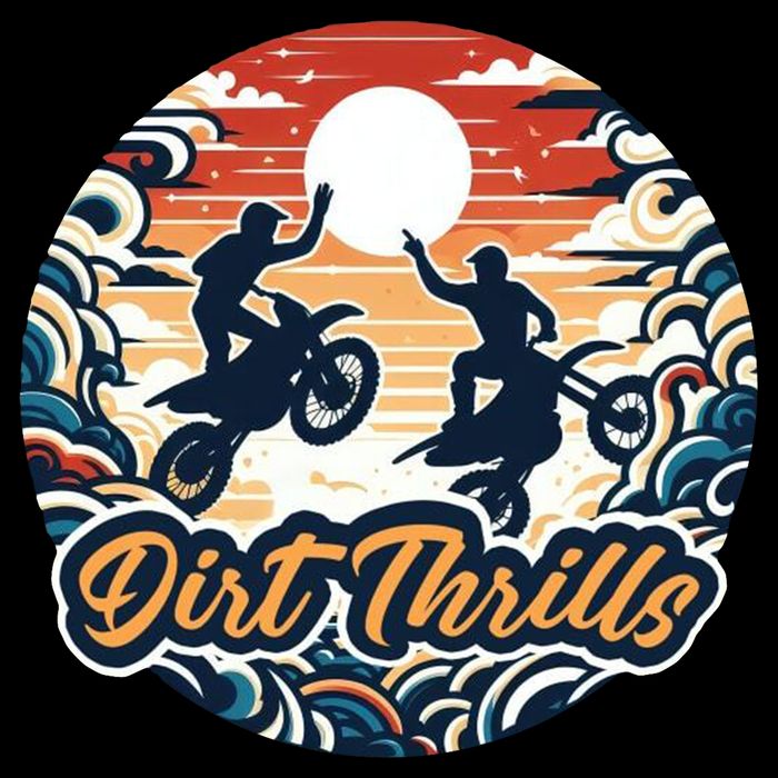 Dirt Thrills Retro Sunset Motocross Cooling Performance Crew T-Shirt