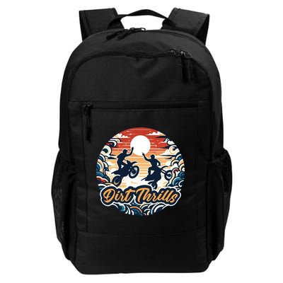 Dirt Thrills Retro Sunset Motocross Backpack