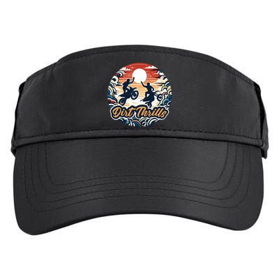 Dirt Thrills Retro Sunset Motocross Adult Drive Performance Visor