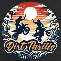 Dirt Thrills Retro Sunset Motocross Adult Drive Performance Visor