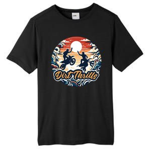 Dirt Thrills Retro Sunset Motocross Tall Fusion ChromaSoft Performance T-Shirt