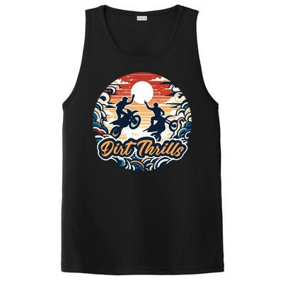 Dirt Thrills Retro Sunset Motocross PosiCharge Competitor Tank