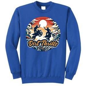 Dirt Thrills Retro Sunset Motocross Sweatshirt