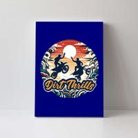 Dirt Thrills Retro Sunset Motocross Canvas