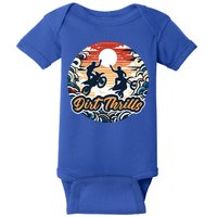 Dirt Thrills Retro Sunset Motocross Baby Bodysuit