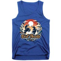 Dirt Thrills Retro Sunset Motocross Tank Top