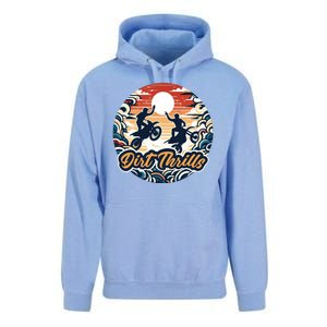 Dirt Thrills Retro Sunset Motocross Unisex Surf Hoodie