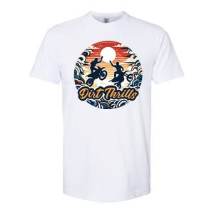 Dirt Thrills Retro Sunset Motocross Softstyle CVC T-Shirt