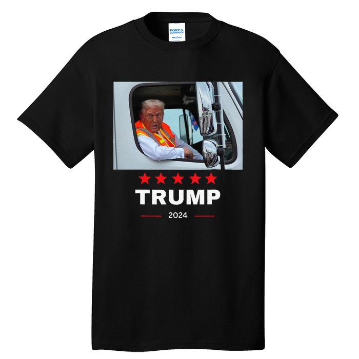 Donald Trump Rides In Garbage Truck Gift Tall T-Shirt