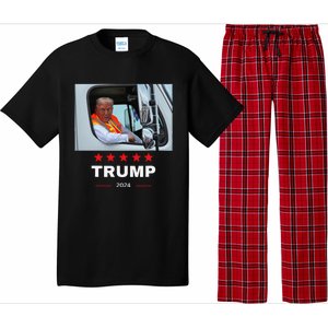 Donald Trump Rides In Garbage Truck Gift Pajama Set