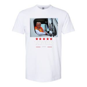 Donald Trump Rides In Garbage Truck Gift Softstyle CVC T-Shirt