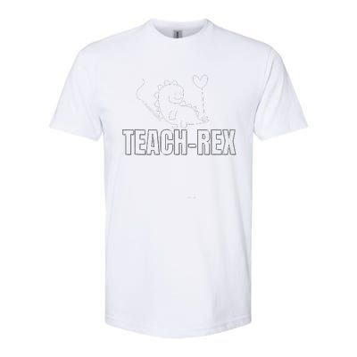 Dinosaur Teach Rex Tops And And Educators Softstyle® CVC T-Shirt