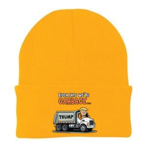 Donald Trump Rides In Garbage Truck Gift Knit Cap Winter Beanie