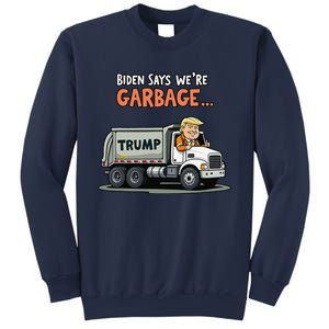 Donald Trump Rides In Garbage Truck Gift Sweatshirt