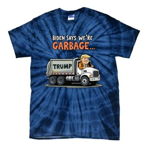 Donald Trump Rides In Garbage Truck Gift Tie-Dye T-Shirt