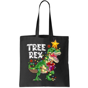 Dinosaur Tree Rex Christmas Pajamas Xmas Funny Gifts Tote Bag