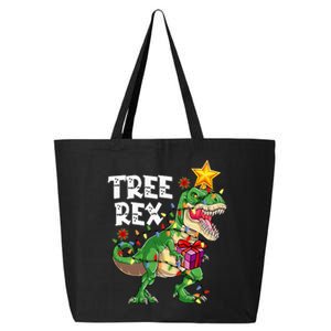 Dinosaur Tree Rex Christmas Pajamas Xmas Funny Gifts 25L Jumbo Tote